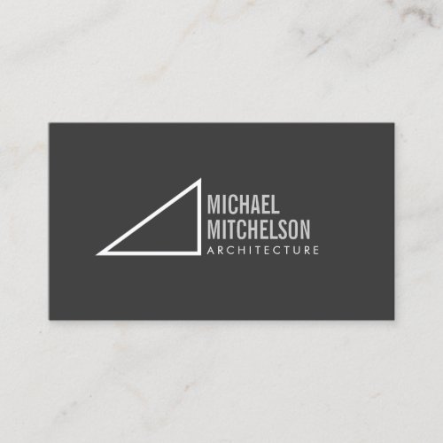 Architectural Right Angle GrayWhite Professional Business Card