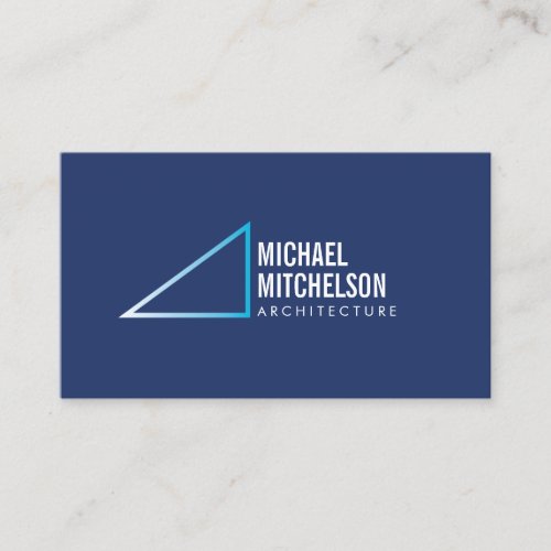 Architectural Right Angle WhiteBlue Professional Business Card
