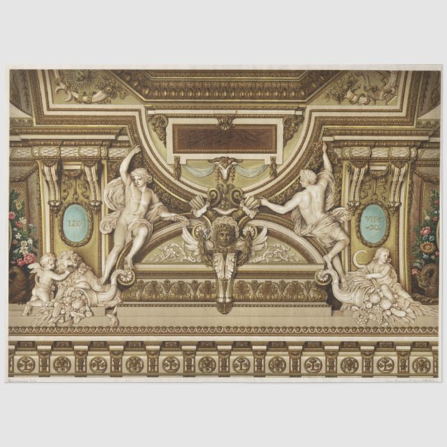 Architectural Roman Statue Decoupage Paper (Front)