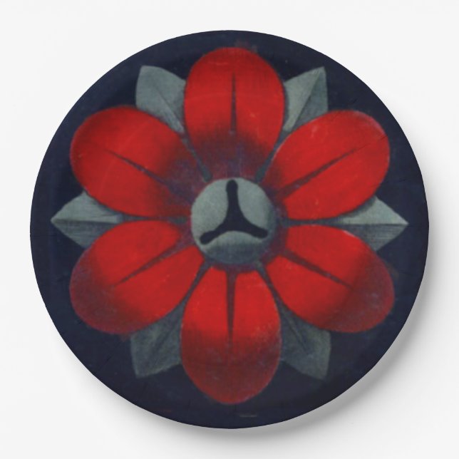 Architectural Rosette No. 3 Paper Plates (Front)