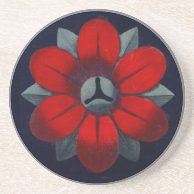 Architectural Rosette No. 3 Sandstone Coaster (Front)