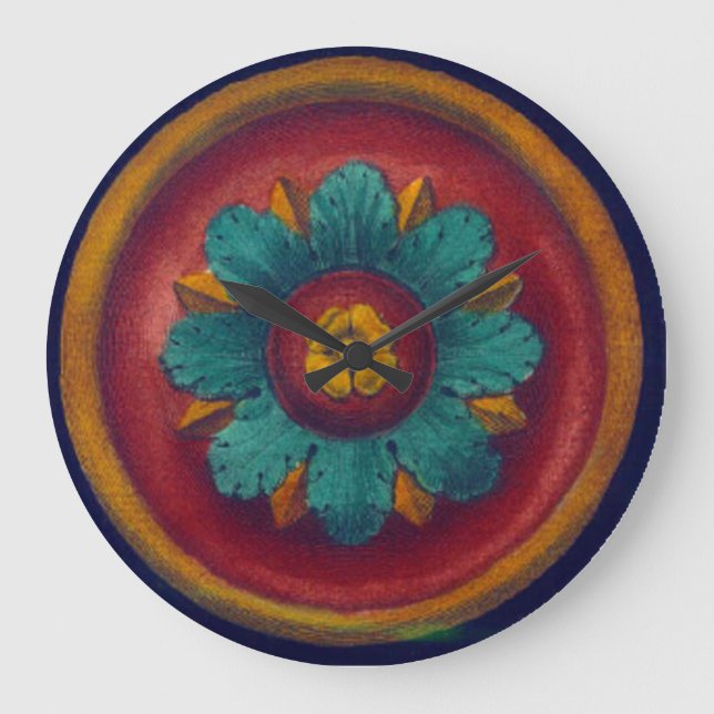 Architectural Rosette No. 5 Large Clock (Front)