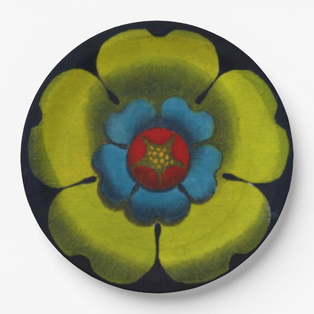 Architectural Rosette No. 6 Paper Plates (Front)