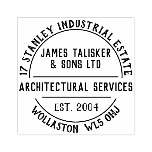Architectural Services Rubber Stamp