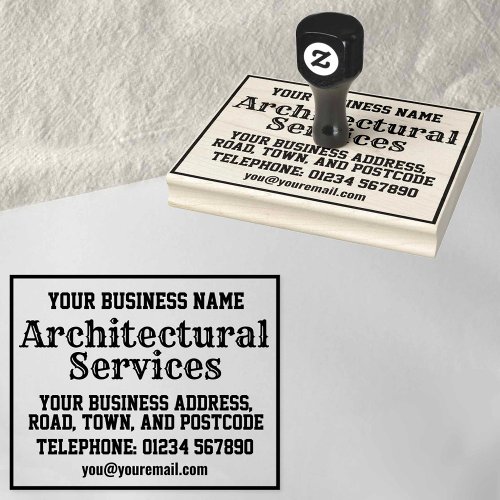 Architectural Services with Name Address etc Rubber Stamp