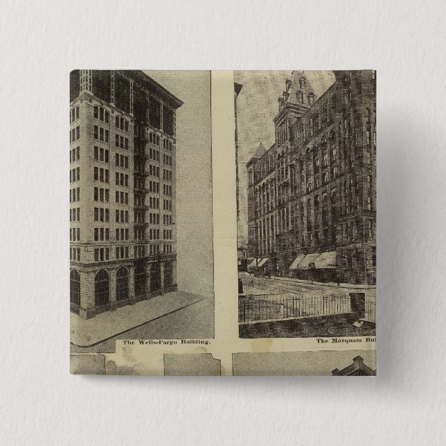 Architectural solidity in Portland, Oregon Button (Front)