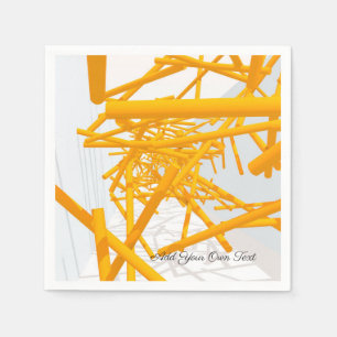 Architectural Space with Bright Geometrical Shape Napkins