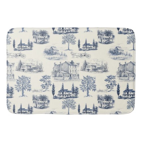 Architectural Toile Bath Mat