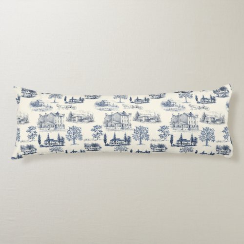 Architectural Toile Body Pillow