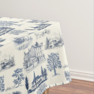 Architectural Toile Tablecloth
