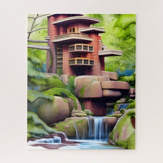 Architectural Tree House Digital Art Jigsaw Puzzle (Vertical)