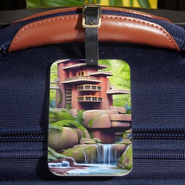 Architectural Tree House Digital Art   Luggage Tag (Front Insitu 2)