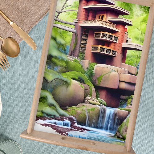 Architectural Tree House Digital Art   Serving Tray