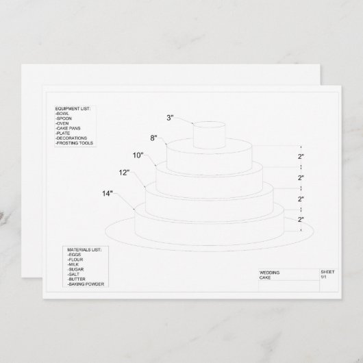 Architectural Wedding Cake (Front/Back)