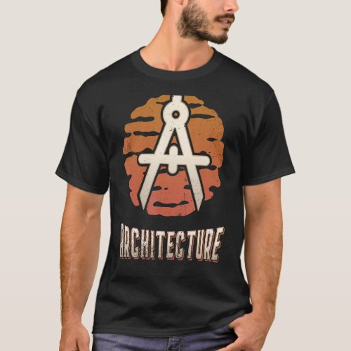 Architecture Architect Vintage Retro Classic Sunse T_Shirt
