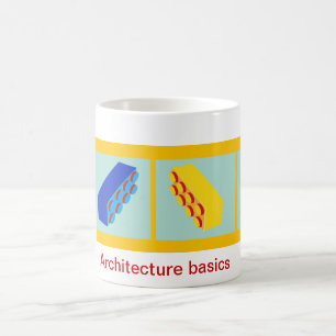 'Architecture basics' building toy blocks Mug