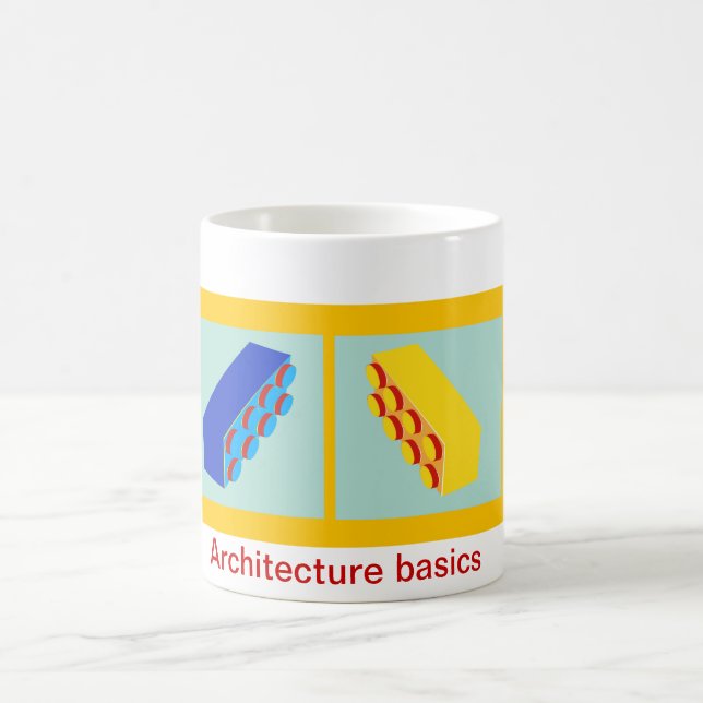 'Architecture basics' building toy blocks Mug (Center)