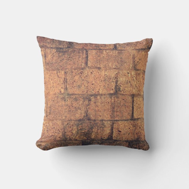 Architecture bricks wall stoneworks throw pillow (Front)