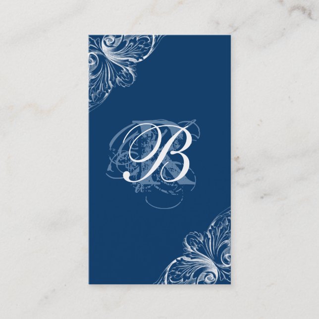 Architecture Business Card Wedding Planner Blue (Front)