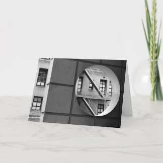 Architecture Circle & Lines Black and White Photo Card