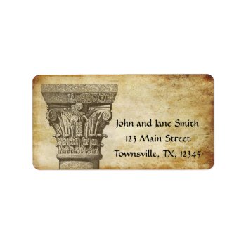 Architecture Column Label by timelesscreations at Zazzle