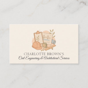 Architecture Construction Civil Engineering Business Card