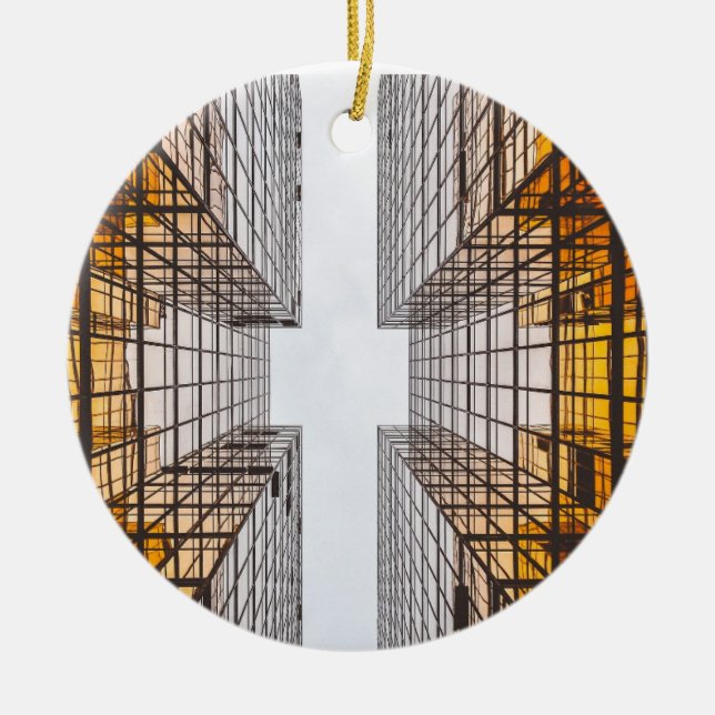 Architecture Cross Ceramic Ornament (Front)
