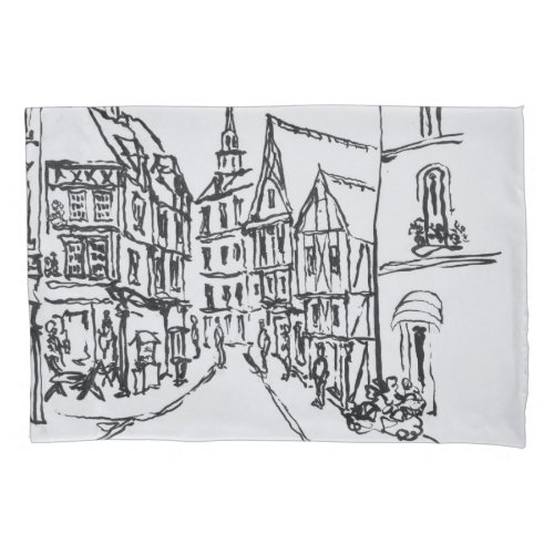 Architecture  Dinan Brittany France Pillowcase