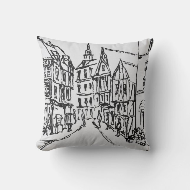 Architecture | Dinan, Brittany, France Throw Pillow (Front)
