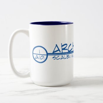 Architecture Drawing Title Mug (blue) by DryGoods at Zazzle