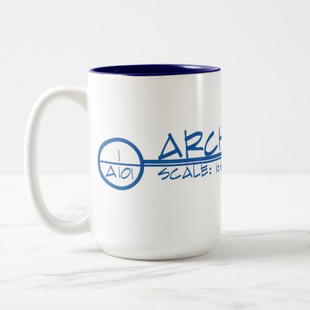 Architecture Drawing Title Mug (blue)