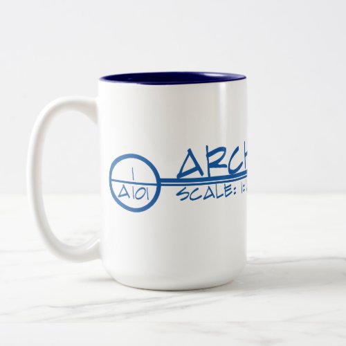 Architecture Drawing Title Mug blue