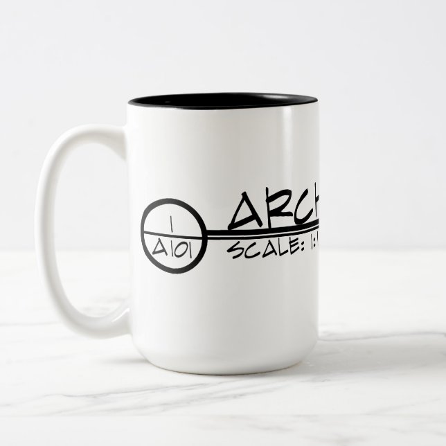Architecture Drawing Title Mug (dark) (Left)