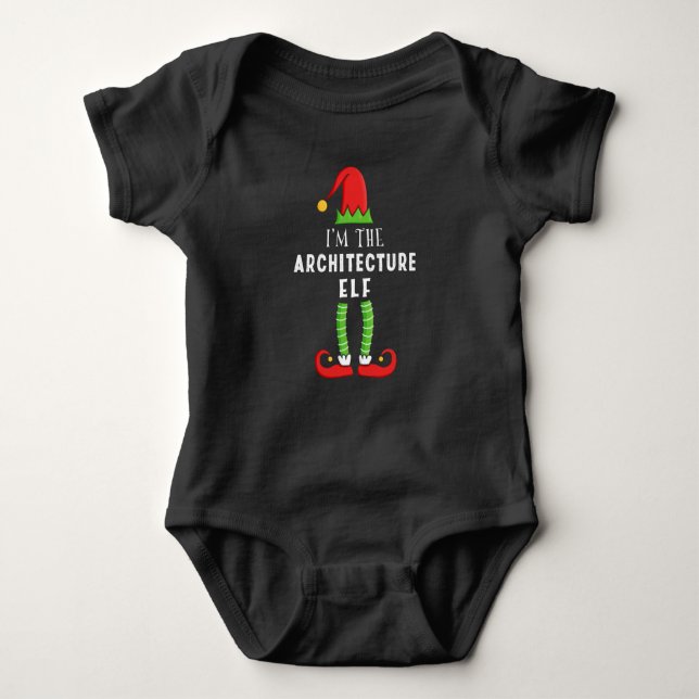 Architecture Elf Christmas Matching Family Gift Baby Bodysuit (Front)