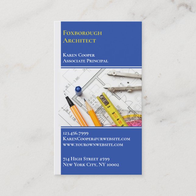 Architecture Engineering Business Card Template (Front)