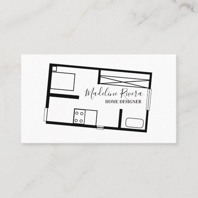 Architecture Floor Plan Designer Business Card (Front)