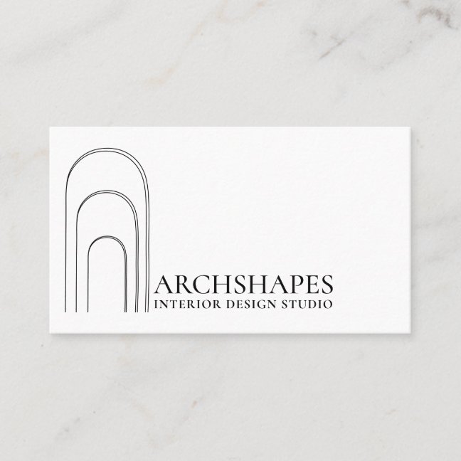 Architecture Geometry Interior Designer white Business Card
