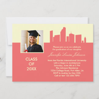 Architecture Graduation Photo Invitation