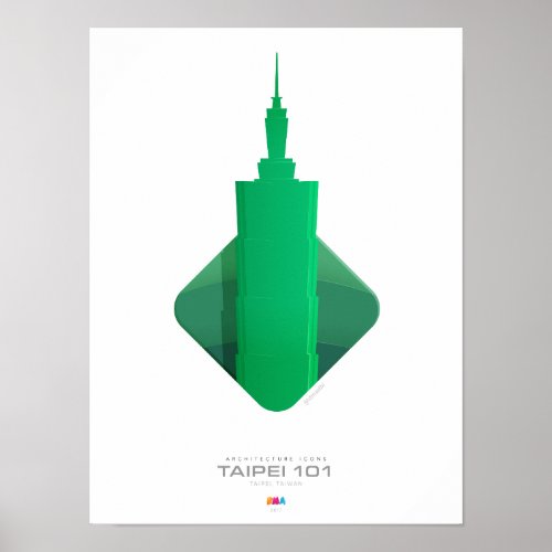 Architecture Icons _ Taipei 101 Poster