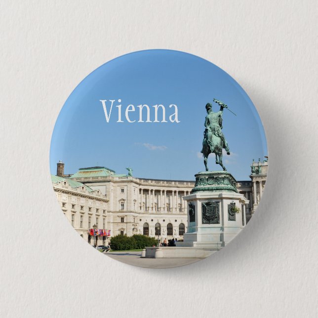 Architecture in Vienna, Austria Pinback Button (Front)