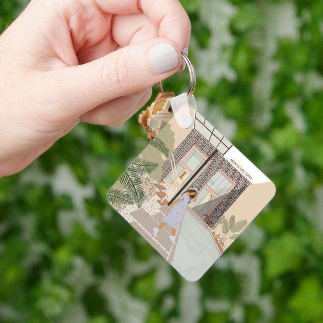 Architecture lover, Star House of Xavier Salas Keychain (Hand)