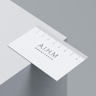 Architecture Master Planning Interior Design Ruler Business Card