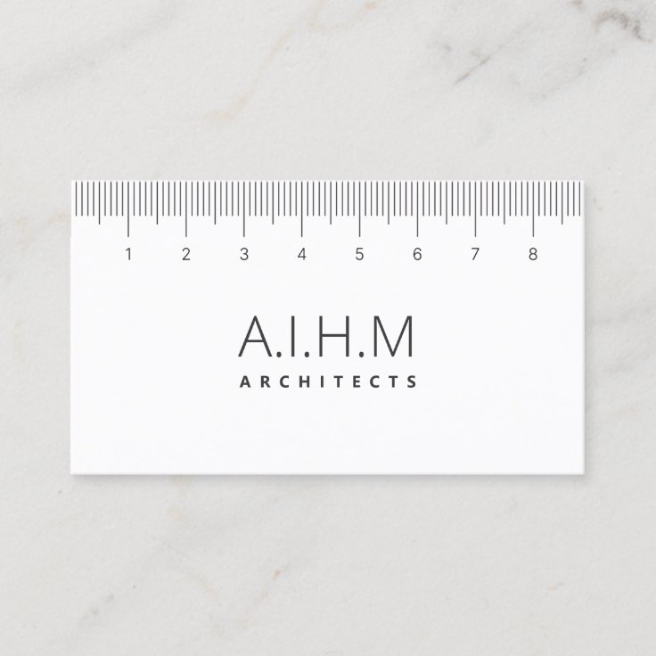 Architecture Master Planning Interior Design Ruler Business Card | Zazzle
