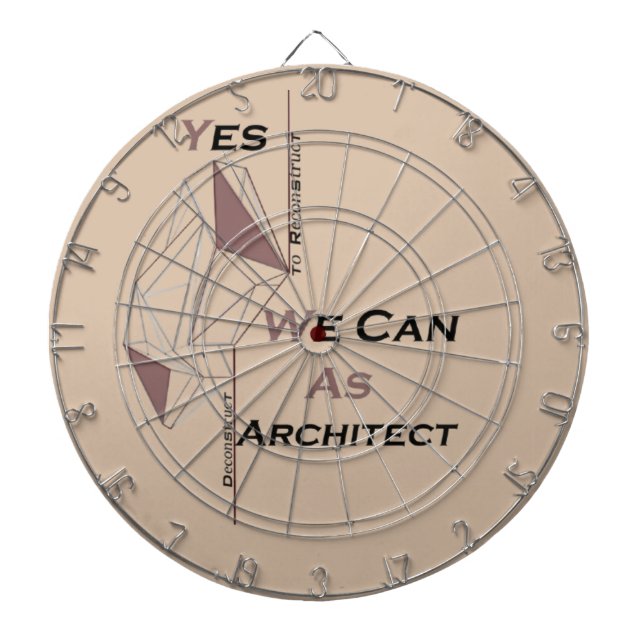 architecture, modern design, geometric art, black  dart board (Front)