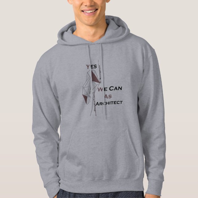 architecture, modern design, geometric art, black  hoodie (Front)