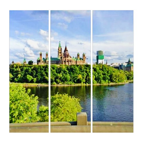 Architecture of Parliament Hill Ottawa Buy Now Triptych