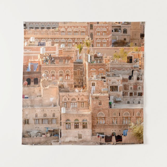 Architecture of the Old Town of Sana'a, Yemen. UNE Tapestry (Front)