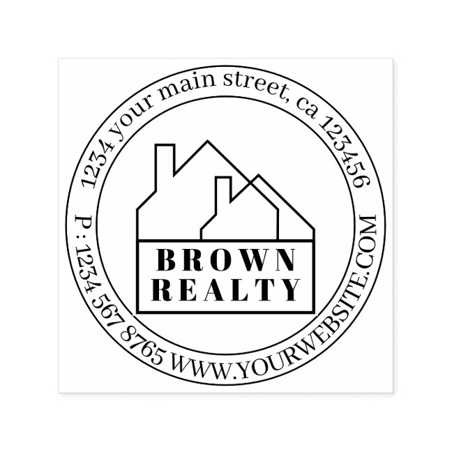 Architecture Rental Agent House Real Estate Self-inking Stamp