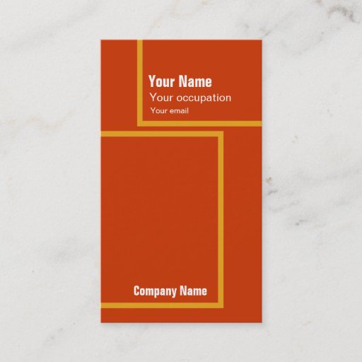 Customizable Architecture Retro Orange Business Card