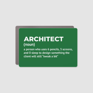 Architecture Student Funny Definition Magnet